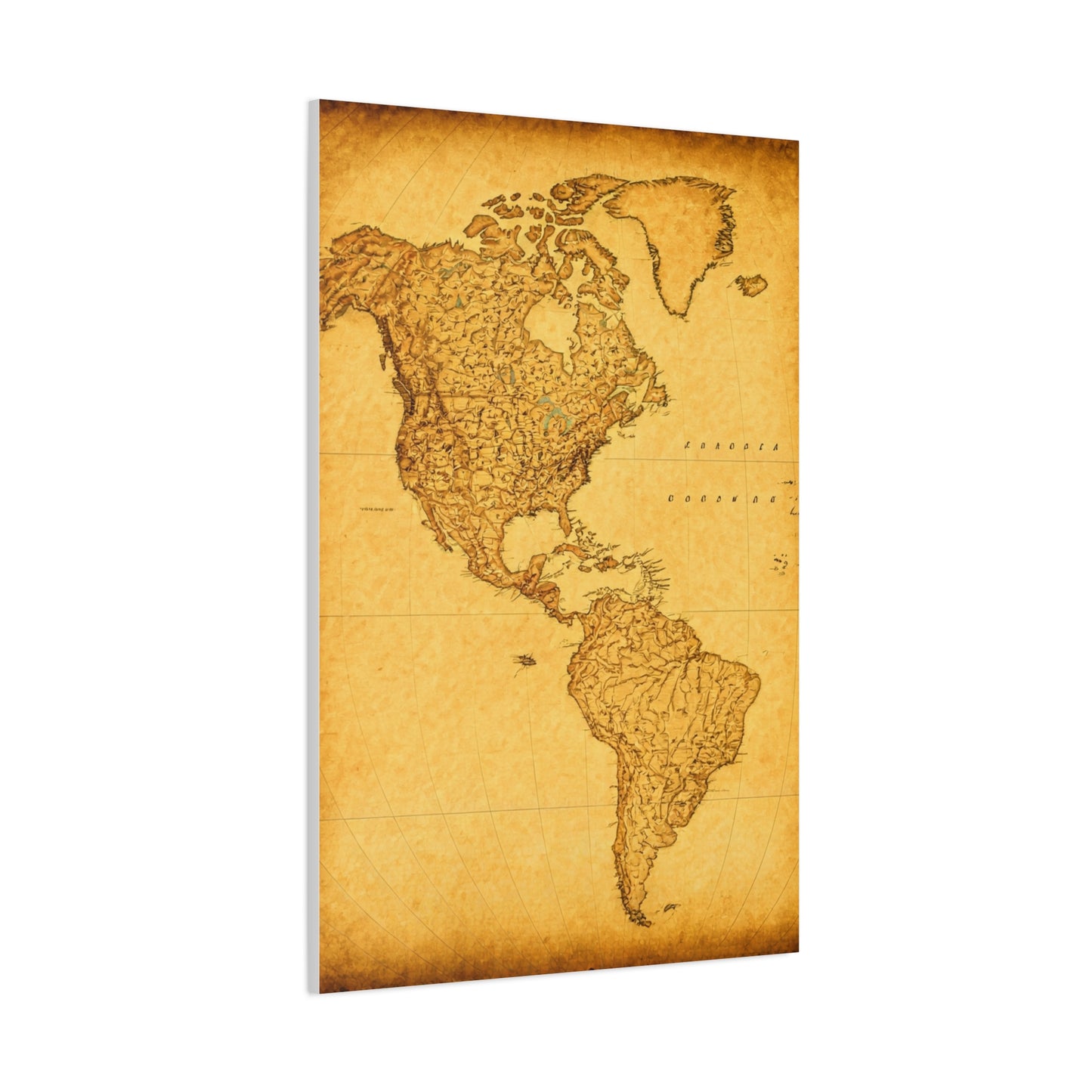 Decorative Double Hemisphere World Map Wall Art & Canvas Prints