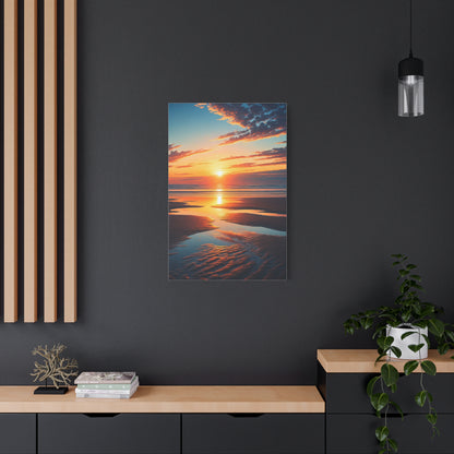 Golden Tide Reflection Sunset Wall Art & Canvas Prints
