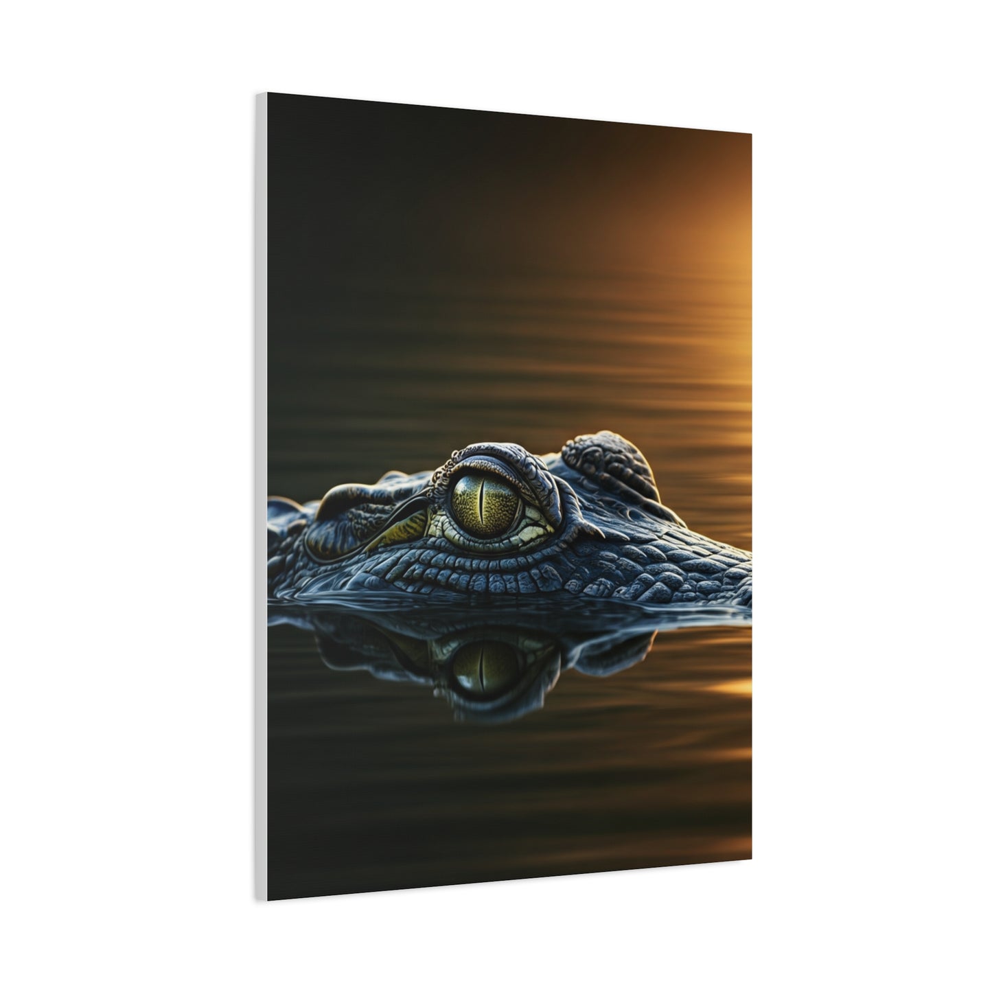 Crocodile Eye Emerging From Water Wall Art & Canvas Prints
