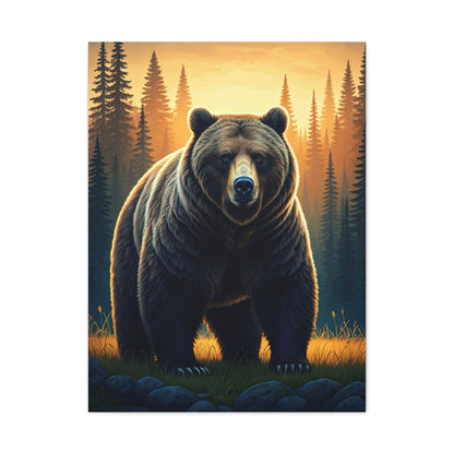 Calm Forest Bear Portrait Wall Art & Canvas Prints