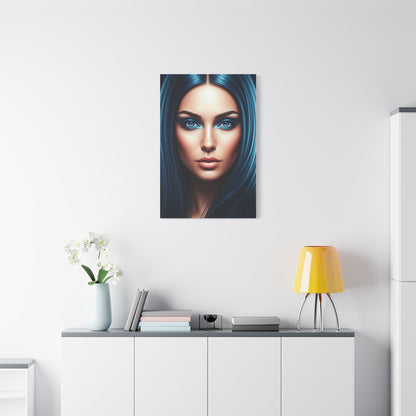 Symmetrical Blue Gaze Portrait Wall Art & Canvas Prints