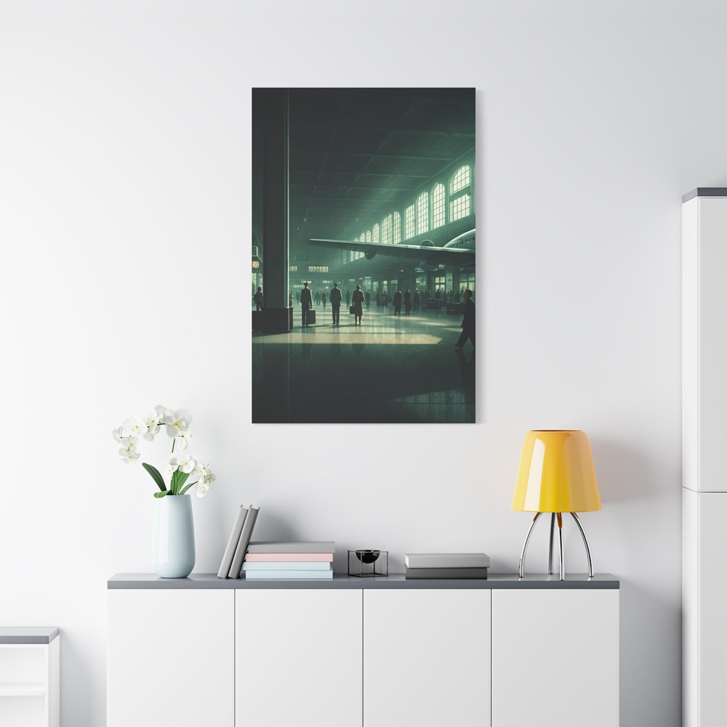 Modern Transit Hall Cinematic Scene Wall Art & Canvas Prints