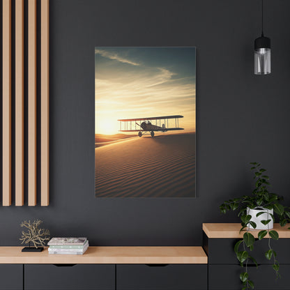 Desert Dawn Biplane Flight Wall Art & Canvas Prints