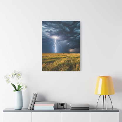 Lightning Storm Over Golden Plains Wall Art & Canvas Prints