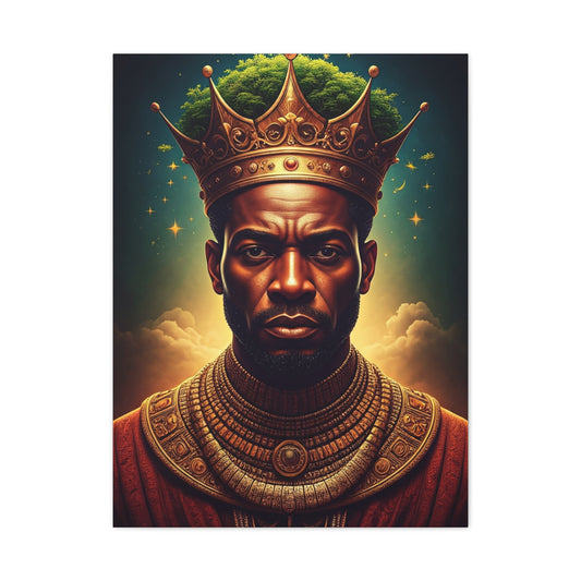 Celestial Crowned King Portrait Wall Art & Canvas Prints