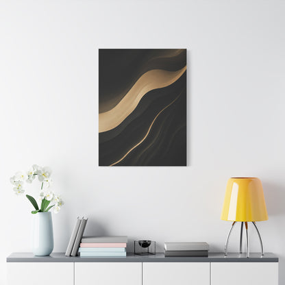 Golden Flow Abstract Wave Wall Art & Canvas Prints