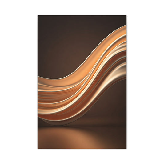 Golden Wave Motion Abstract Wall Art & Canvas Prints
