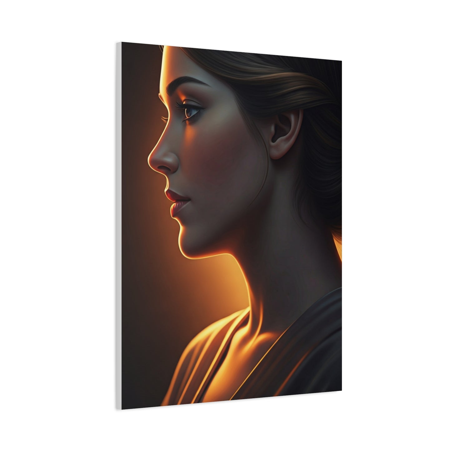 Soft Profile Glow Portrait Wall Art & Canvas Prints