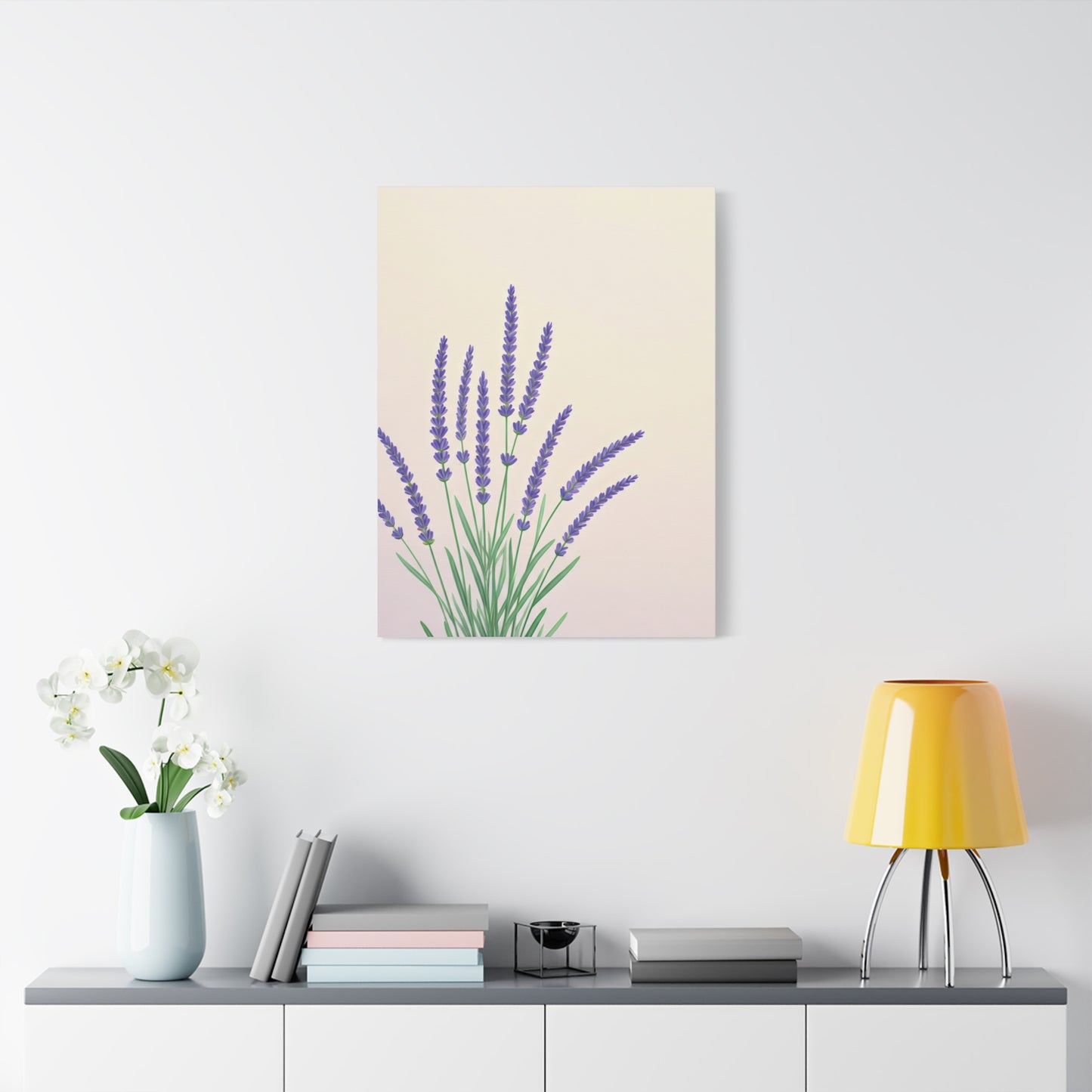 Lavender Botanical Minimal Illustration Wall Art & Canvas Prints
