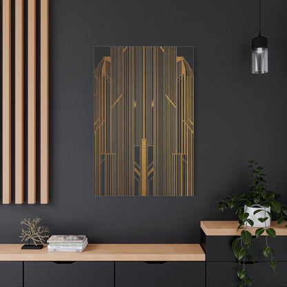 Golden Gate Art Deco Geometry Wall Art & Canvas Prints