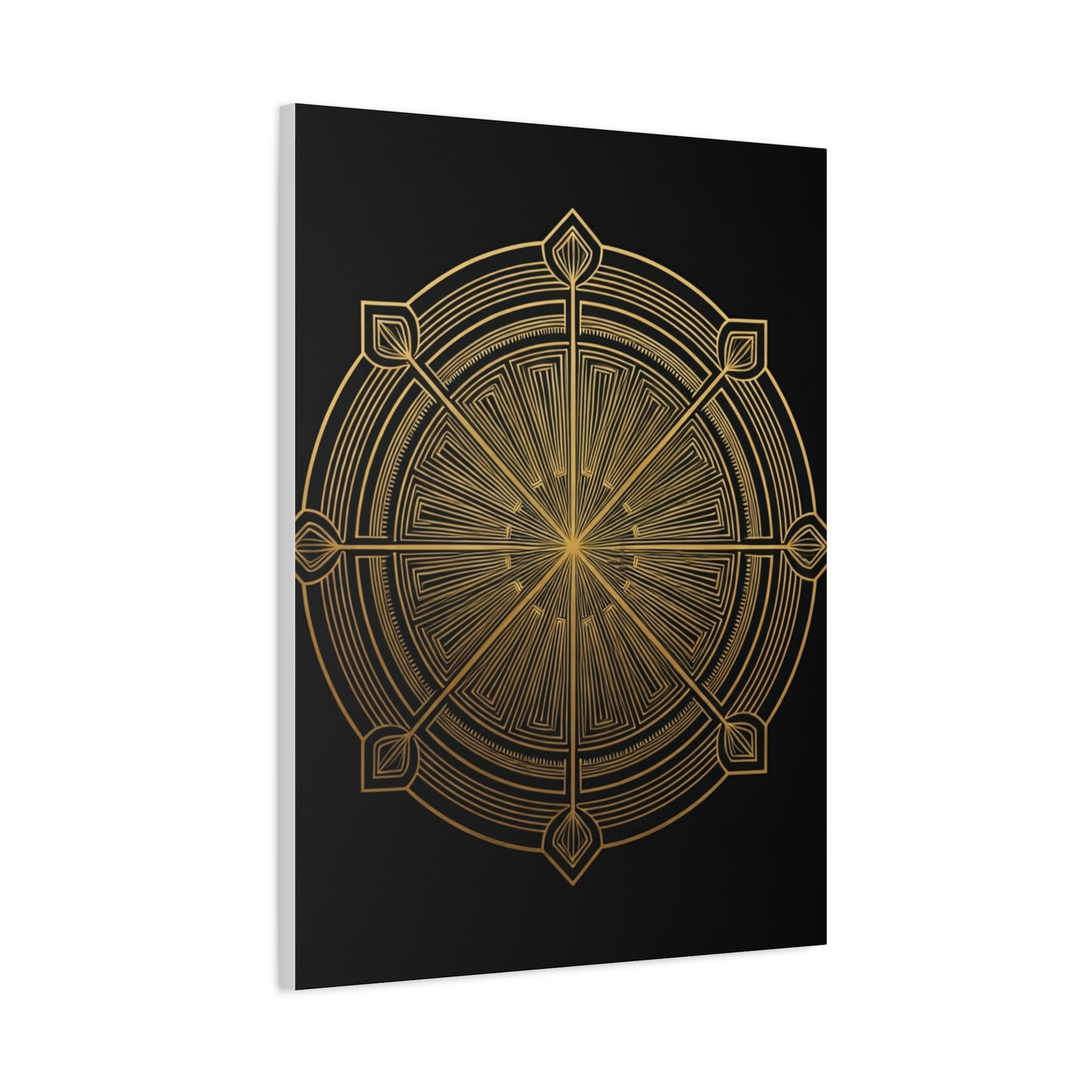 Golden Compass Deco Mandala Wall Art & Canvas Prints