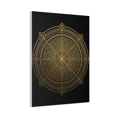 Golden Compass Deco Mandala Wall Art & Canvas Prints