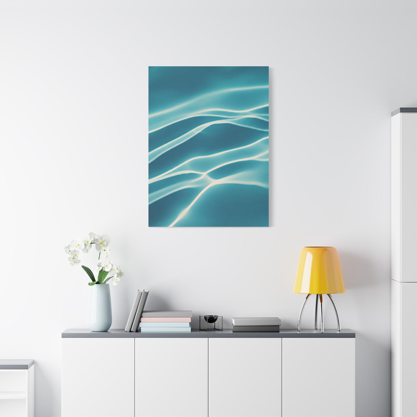 Aqua Light Ripple Wall Art & Canvas Prints  Product Description