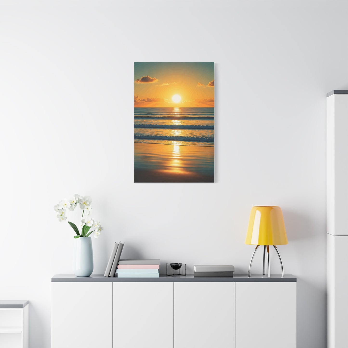 Golden Wave Horizon Sunset Wall Art & Canvas Prints