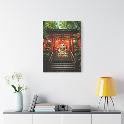 Fortune Cat Shrine Wall Art & Canvas Prints