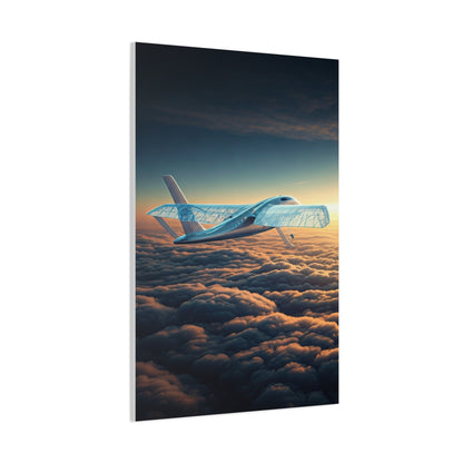 Elegant Concept Aircraft Above Clouds Wall Art & Canvas Prints