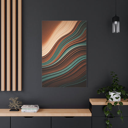Earthtone Flow Harmony Abstract Wall Art & Canvas Prints