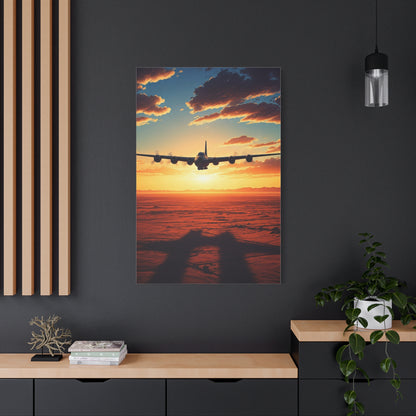 Golden Sky Takeoff Flight Wall Art & Canvas Prints