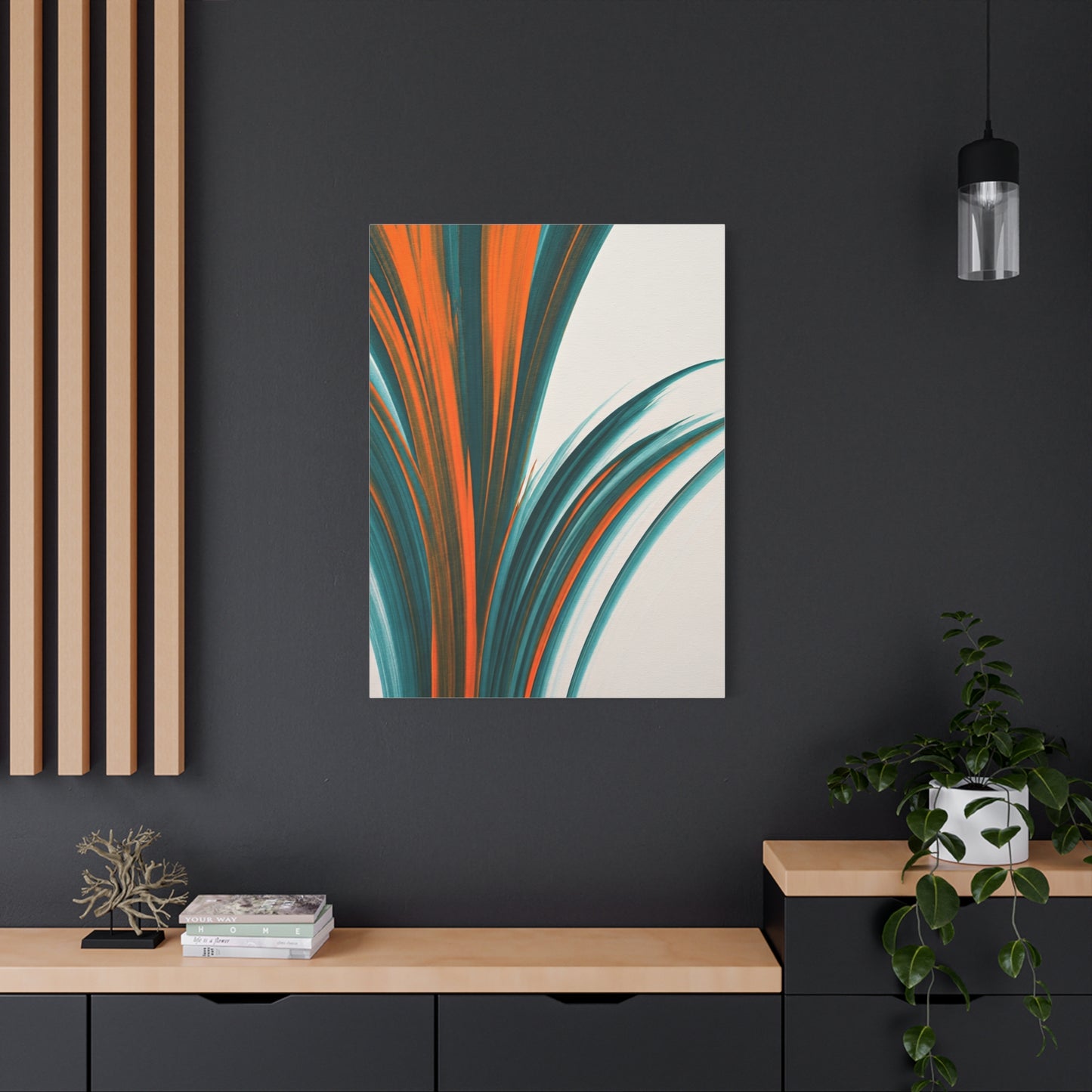 Vertical Flowing Arcs Abstract Wall Art & Canvas Prints
