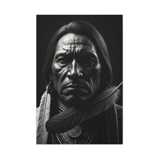 Weathered Resolve Black & White Portrait Wall Art & Canvas Prints