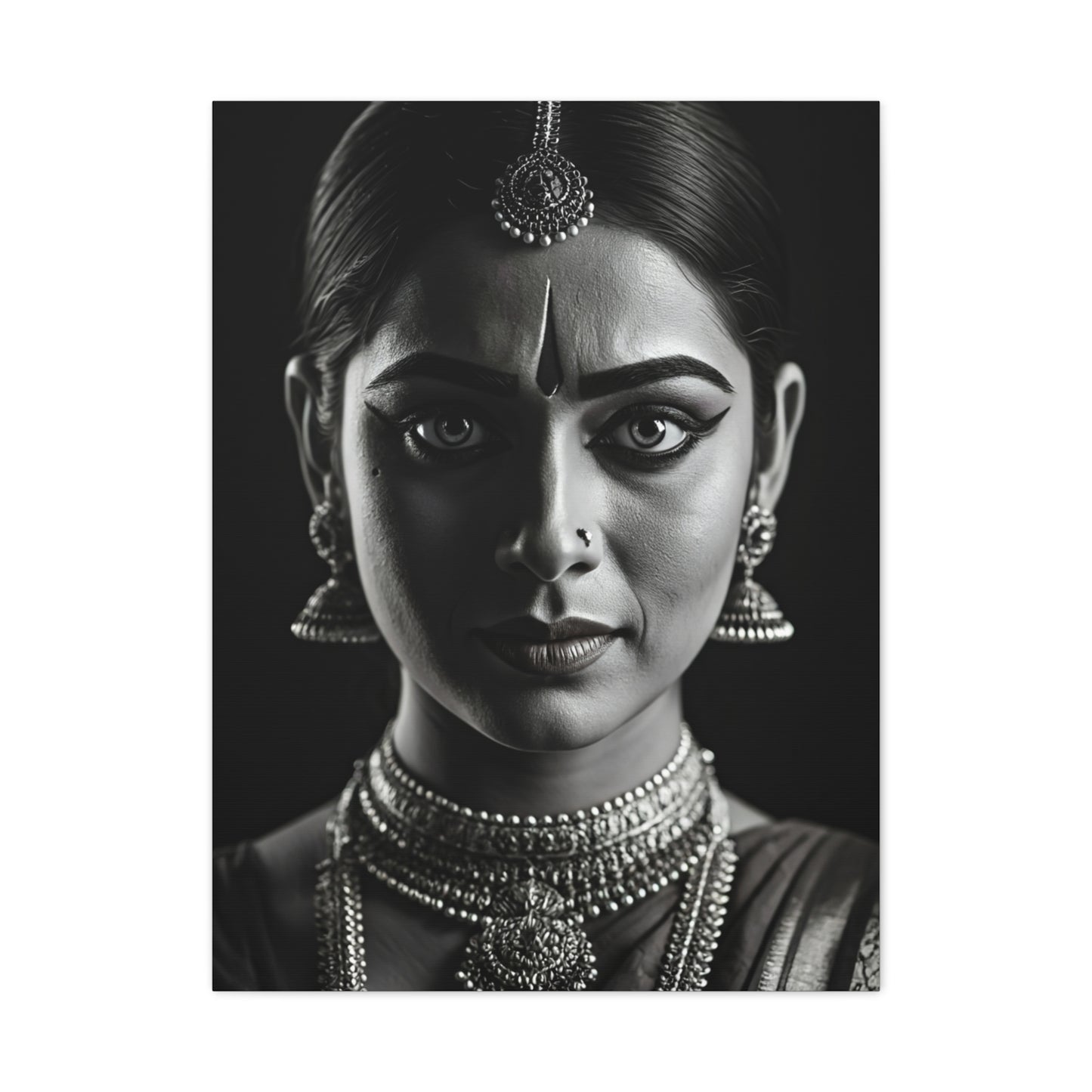 Timeless Elegance Black & White Cultural Portrait Wall Art & Canvas Prints
