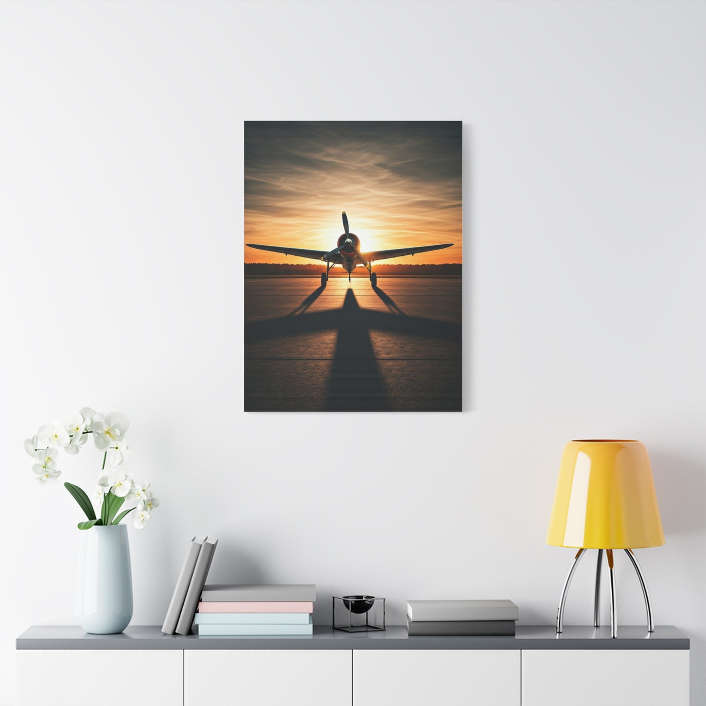Golden Horizon Propeller Flight Wall Art & Canvas Prints