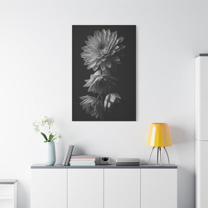Vertical Dahlia Stem Composition Wall Art & Canvas Prints