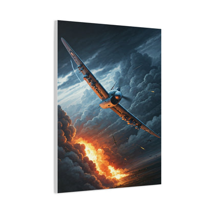 Firestorm Wing Dive Battle Scene Wall Art & Canvas Prints