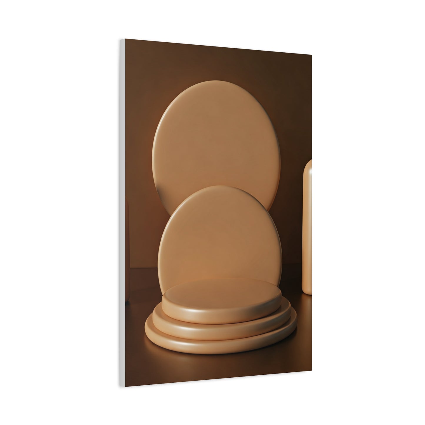 Sculptural Circular Podium Minimal Wall Art & Canvas Prints