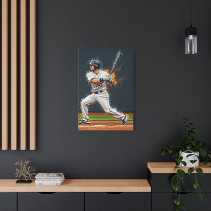Batter Ready at Home Plate Stadium View Wall Art & Canvas Prints