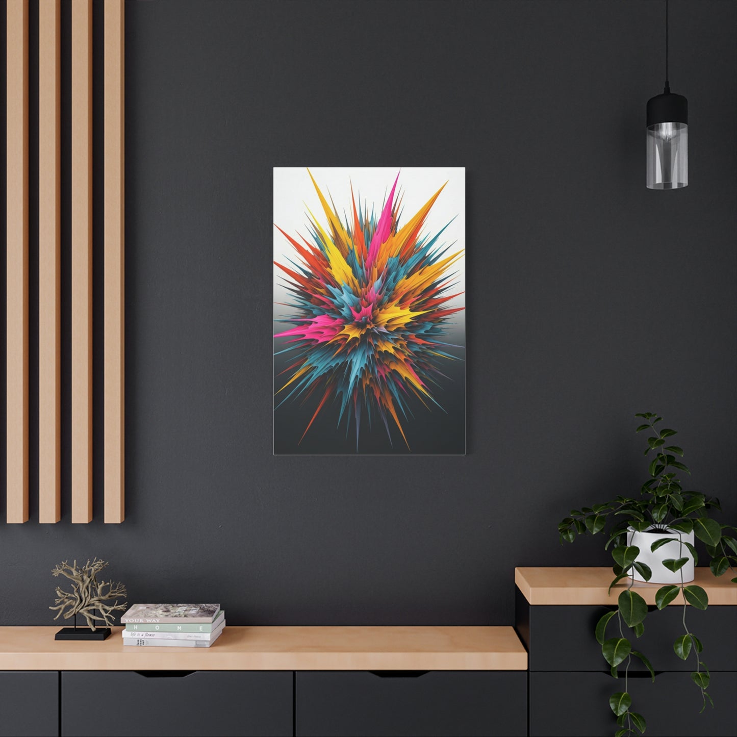 Explosive Color Bloom Abstract Wall Art & Canvas Prints