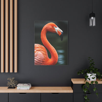 Elegant Pink Flamingo Portrait Wall Art & Canvas Prints