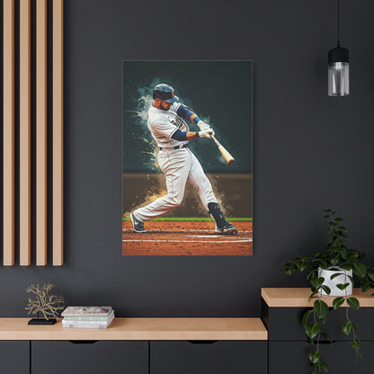 Home Run Swing Impact Baseball Wall Art & Canvas Prints