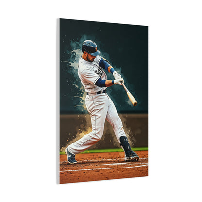 Home Run Swing Impact Baseball Wall Art & Canvas Prints