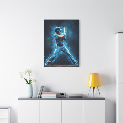 Electric Blue Batter Ready Stance Wall Art & Canvas Prints