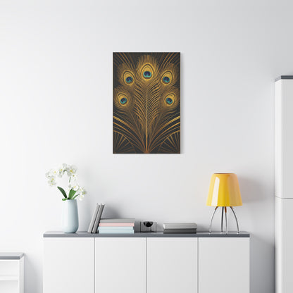 Gilded Peacock Elegance Wall Art & Canvas Prints