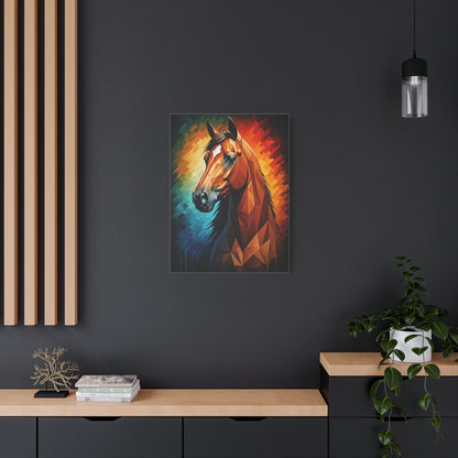 Geometric Spectrum Horse Portrait Wall Art & Canvas Prints