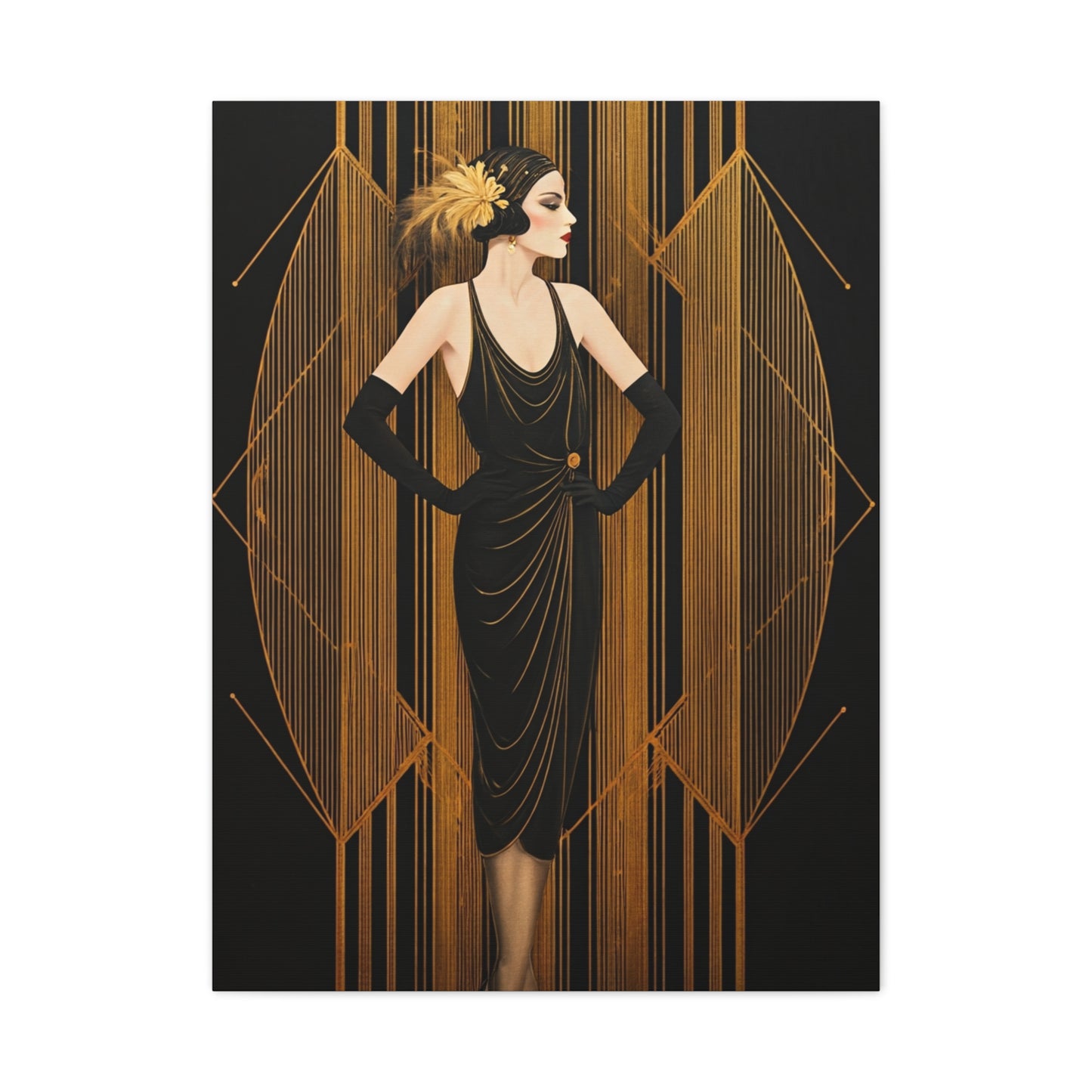 Roaring Twenties Glamour Lady Wall Art & Canvas Prints