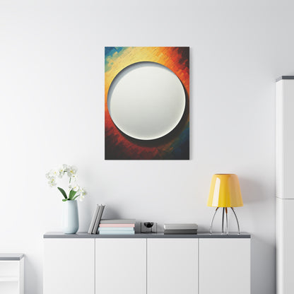 Celestial White Orb Modern Abstract Wall Art & Canvas Prints