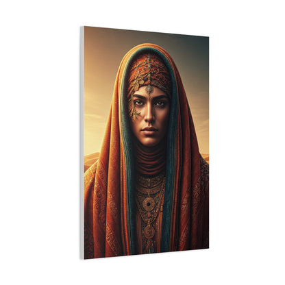 Desert Veil Woman Portrait Wall Art & Canvas Prints