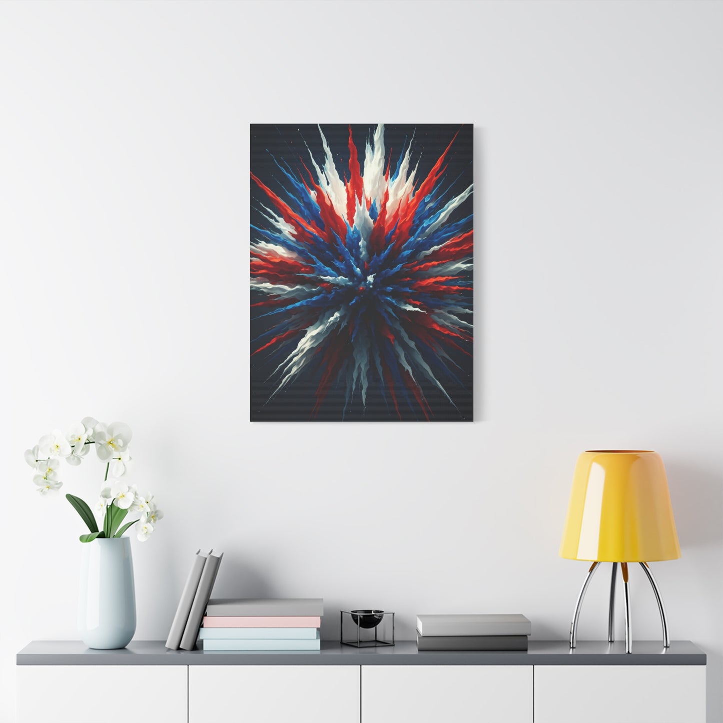 Abstract Patriotic Firework Burst Wall Art & Canvas Prints