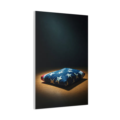 Folded Flag Memorial Honor Wall Art & Canvas Prints  .
