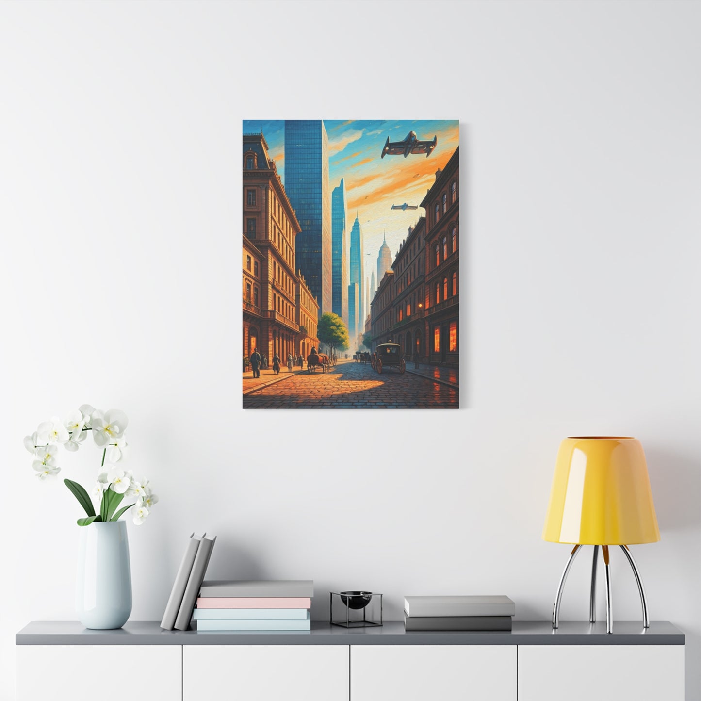 Futuristic Skyline Cityscape Wall Art & Canvas Prints