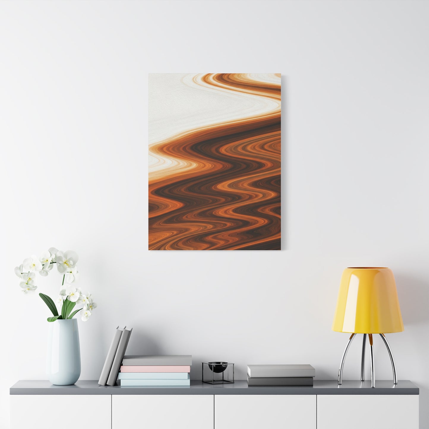 Warm Ripple Flow Abstract Wall Art & Canvas Prints