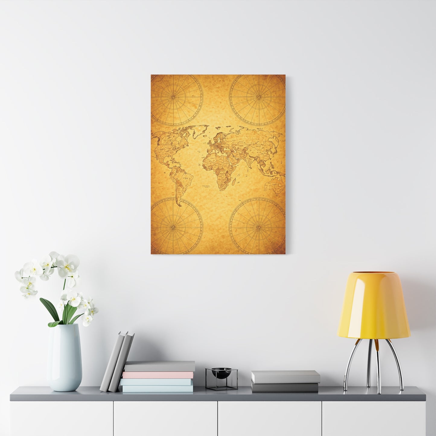 Golden Compass Mandala Wall Art & Canvas Prints