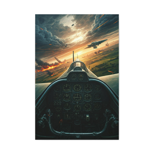Cockpit Horizon Combat Flight Wall Art & Canvas Prints