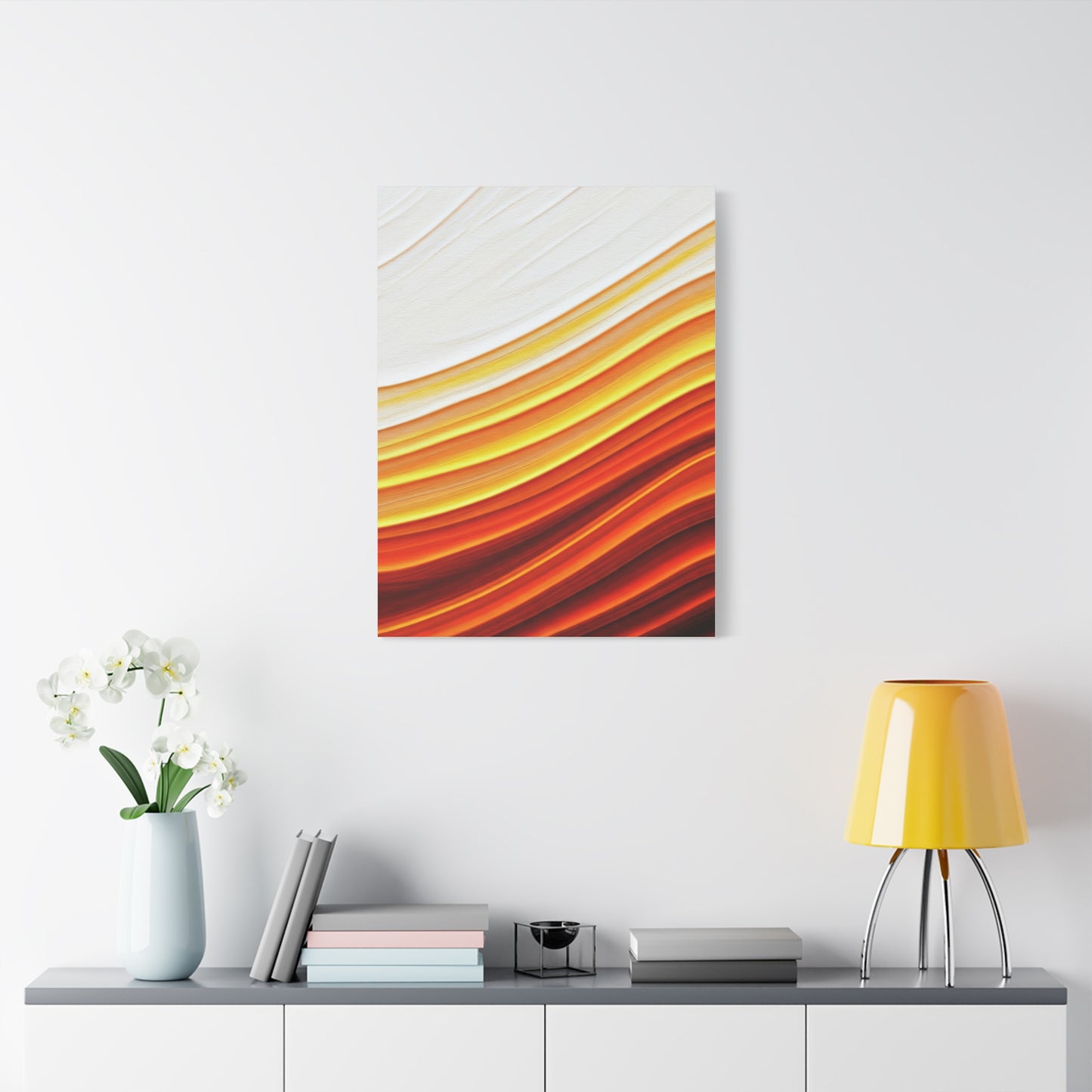Golden Ember Flow Abstract Wall Art & Canvas Prints