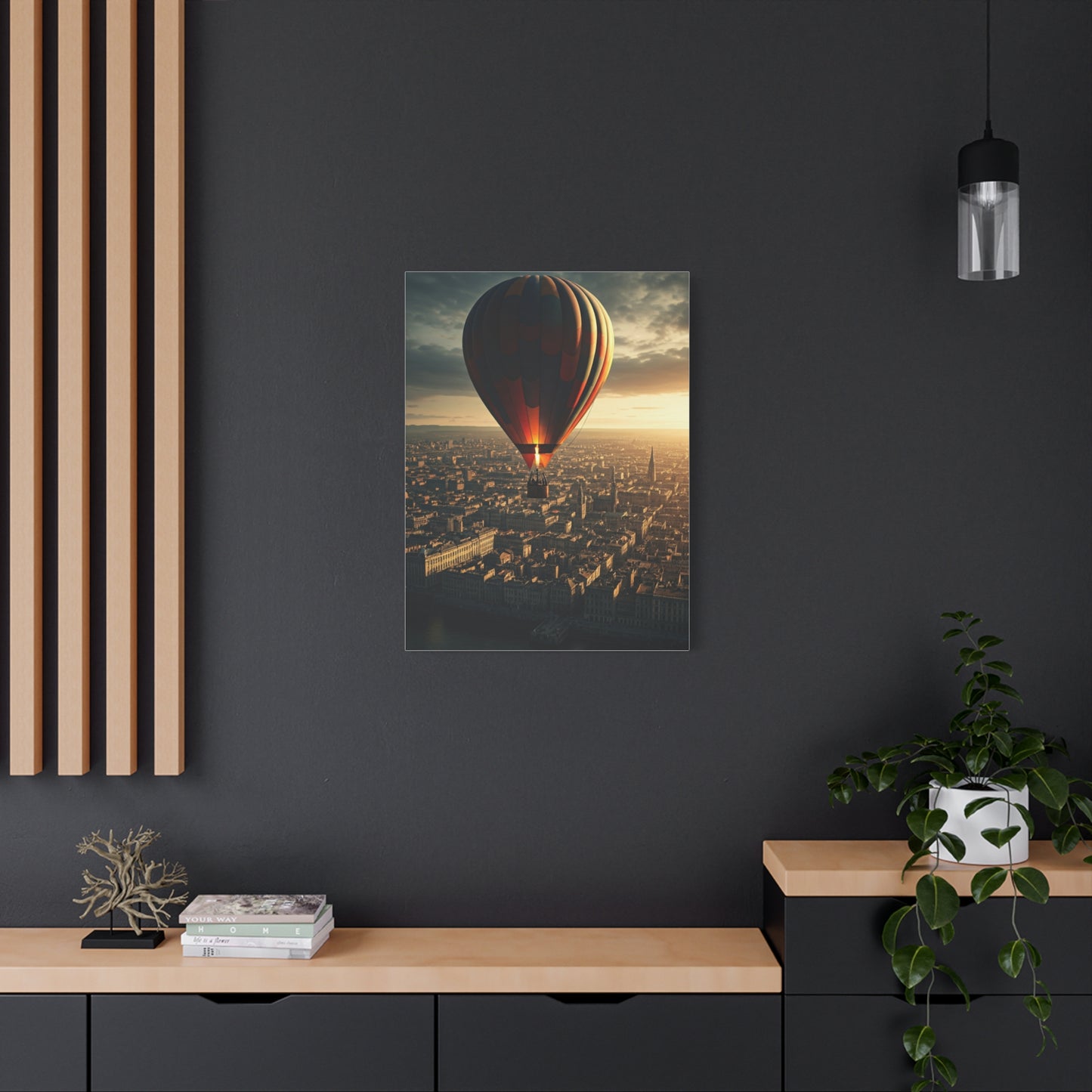 Hot Air Balloon City Horizon Wall Art & Canvas Prints