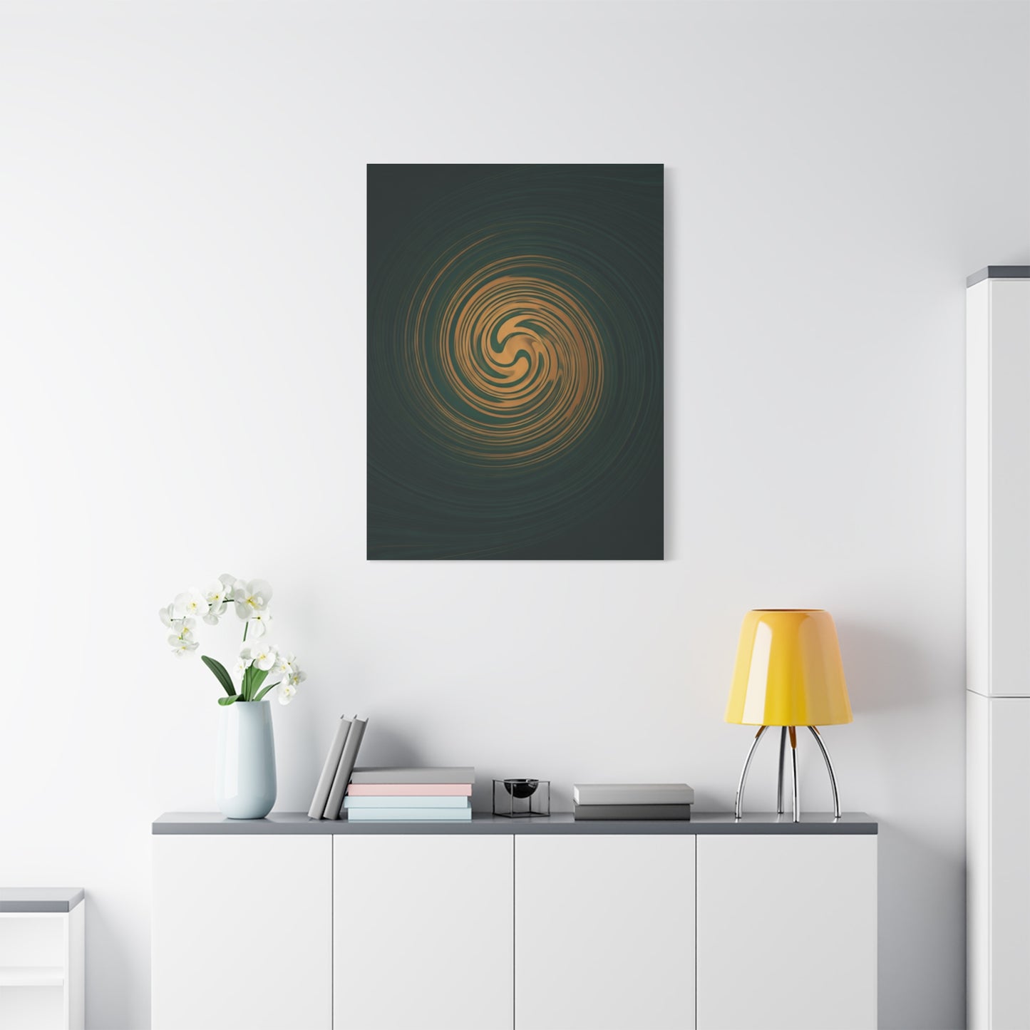 Golden Abyss Spiral Wall Art & Canvas Prints