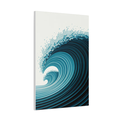 Azure Crest Wave Abstract Wall Art & Canvas Prints